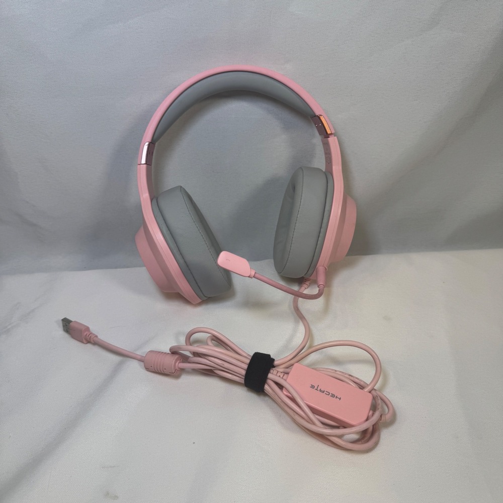 Edifier Hecate G2 II Gaming Headset Pink Wired USB Over Ear Headphones with Mic